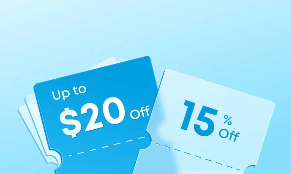 Up to $20 or 15% off coupon